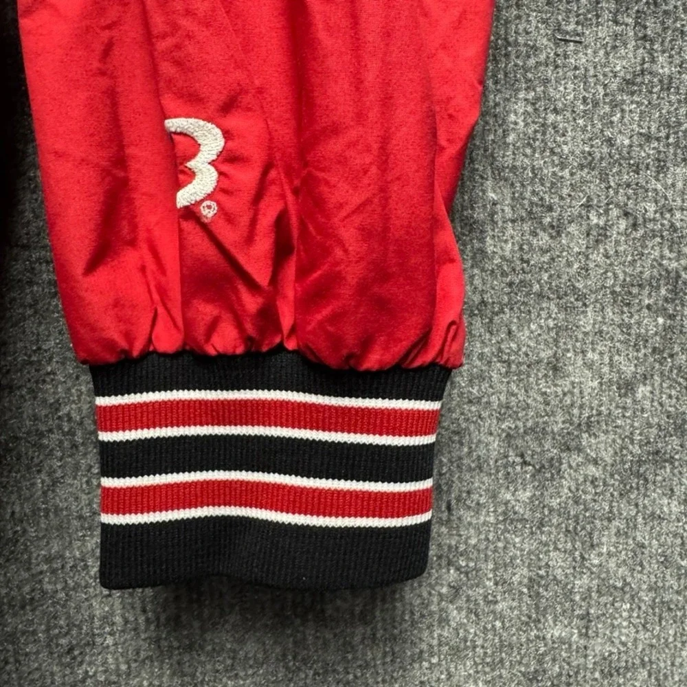 Boathouse Sports Mens Large Red Rowing Jacket Quarter Zip Pullover Made in USA